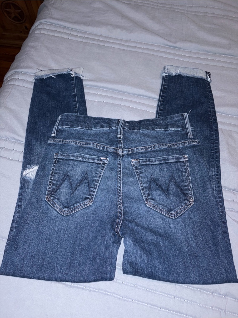 Women's mother jeans size 24 Blue Distressed Skinny Jeans